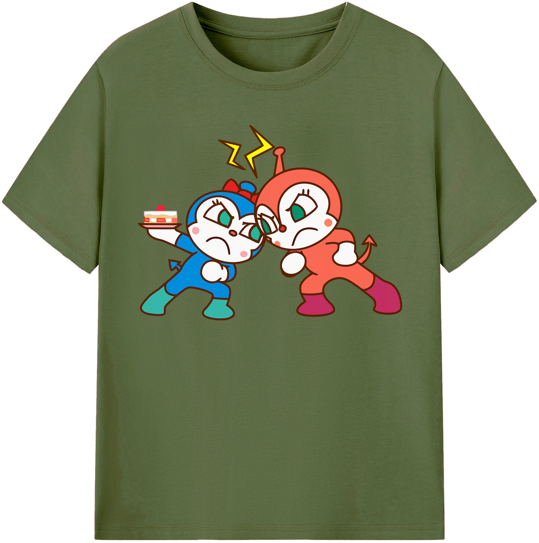 （画像用） アンパンマン Anpanman 綿100％半袖Tシャツ（フロントプリント）